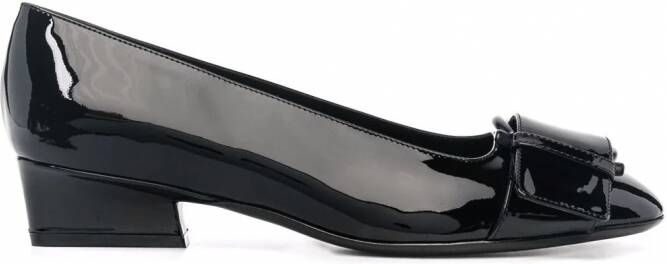Ferragamo Ballerina's met gesp Zwart