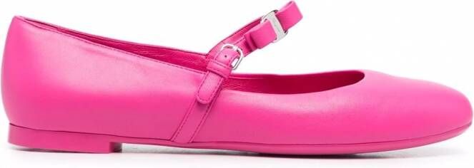 Ferragamo Ballerina's met strikdetail Roze