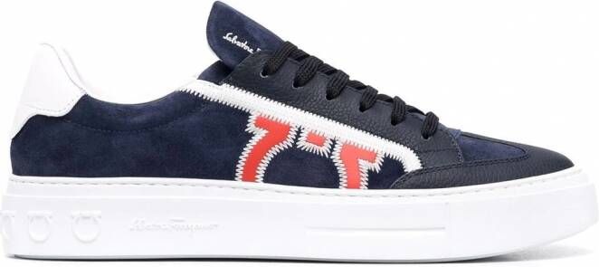 Ferragamo Borg 5 low-top sneakers Blauw