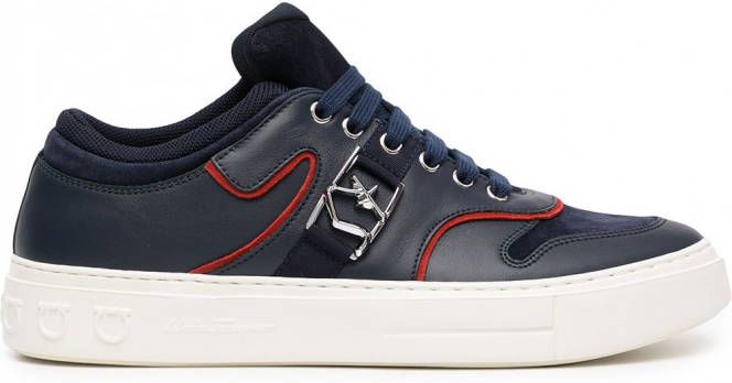 Ferragamo Borg sneakers met logo Blauw