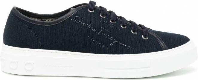 Ferragamo Borg sneakers met logoprint Blauw