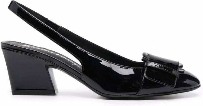 Ferragamo Briget lakleren sandalen Zwart