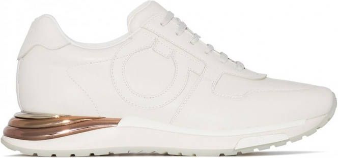 Ferragamo Brooklyn leren sneakers Wit