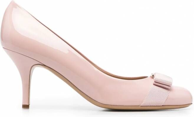 Ferragamo Carla pumps met strik Roze