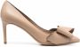 Ferragamo Double Bow leren pumps Bruin - Thumbnail 1