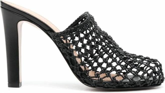 Ferragamo Ella muiltjes met hoge hak Zwart