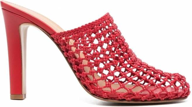 Ferragamo Ella muiltjes met hoge hak Rood