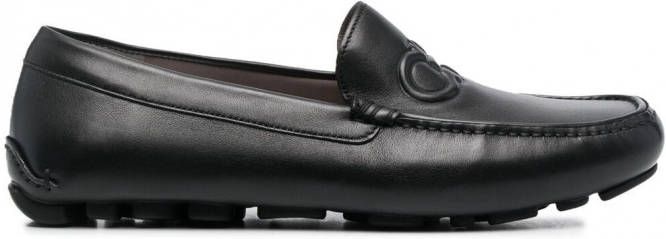 Ferragamo Loafers met Gancini-reliëf Zwart