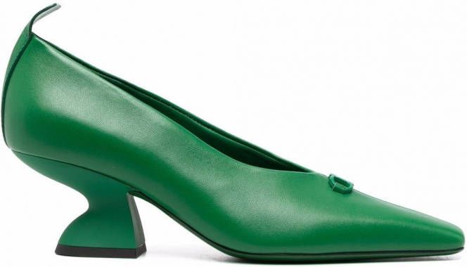 Ferragamo Leren pumps Groen