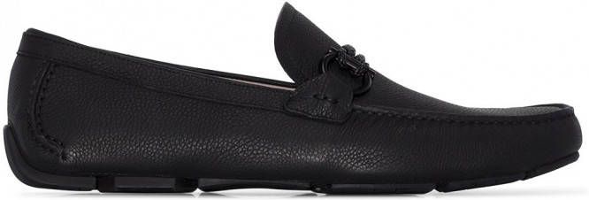 Ferragamo Front 4 leren loafers Zwart