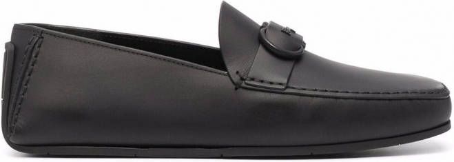 Ferragamo Gancini leren loafers Zwart