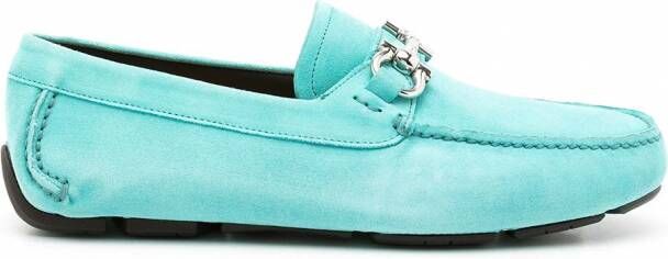 Ferragamo Gancini leren loafers TURQUOISE