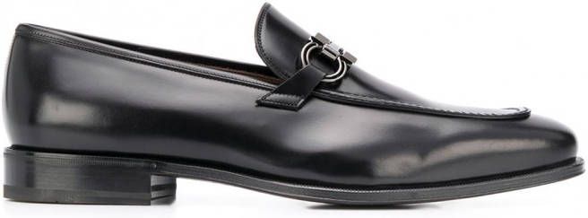 Ferragamo Gancini leren loafers Zwart