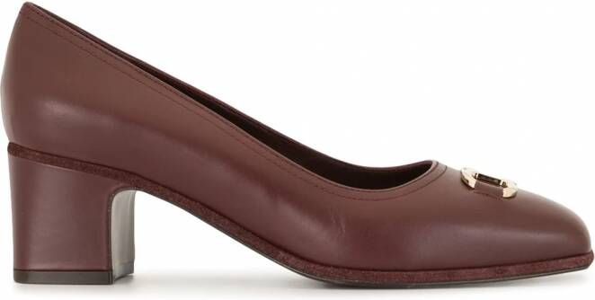 Ferragamo Gancini leren pumps Rood