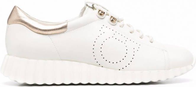 Ferragamo Gancini low-top sneakers Wit