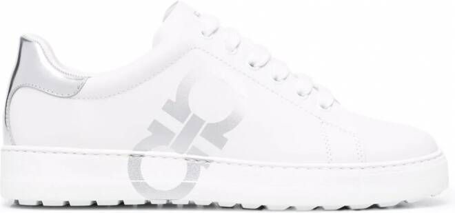 Ferragamo Gancini low-top sneakers Wit