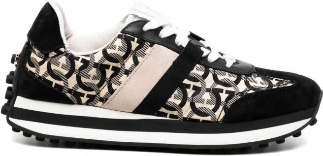 Ferragamo Gancini low-top sneakers Zwart