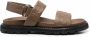 Ferragamo Gancini sandalen met reliëf Bruin - Thumbnail 1
