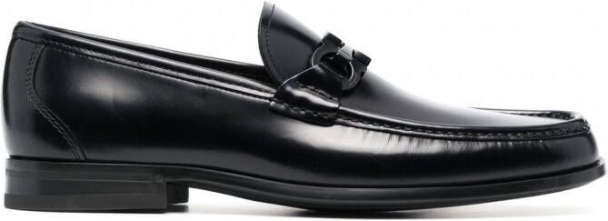 Ferragamo Loafers met Grandioso Gancini-gesp Zwart
