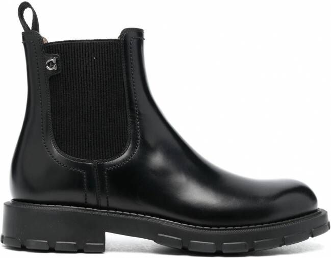 Ferragamo Leren Chelsea laarzen Zwart