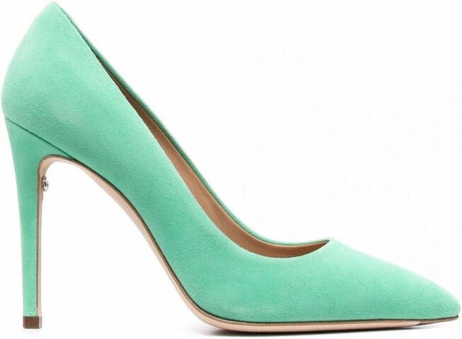 Ferragamo Ilary X5 suède pumps Groen