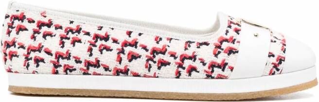 Ferragamo Kacy geweven espadrilles Wit