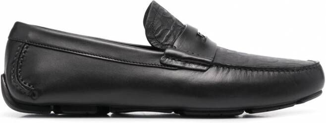 Ferragamo Leren loafers Zwart