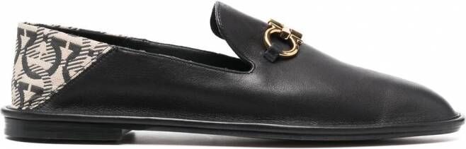 Ferragamo Leren loafers Zwart