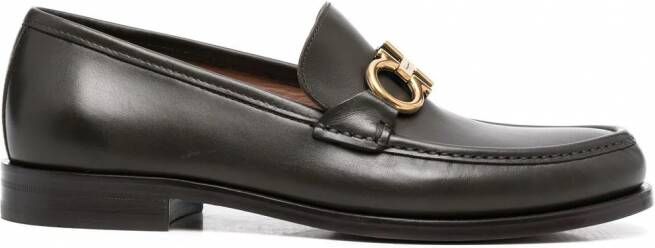 Ferragamo Loafers met Gancini gesp Groen