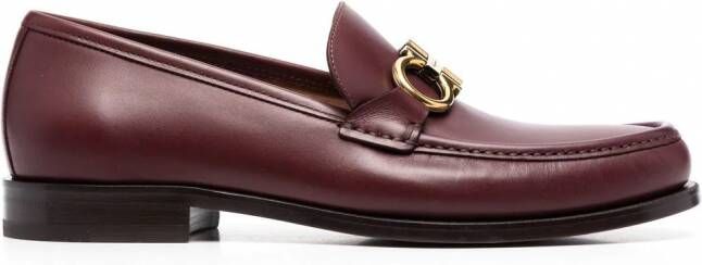 Ferragamo Loafers met Gancini-plakkaat Paars