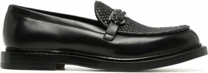 Ferragamo Loafers met Gancini plakkaat Zwart