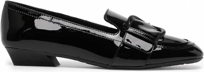 Ferragamo Loafers met gesp Zwart