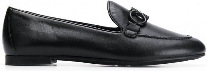 Ferragamo Loafers met gespdetail Zwart