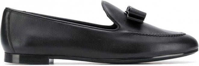 Ferragamo Loafers met strikdetail Zwart