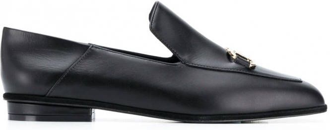 Ferragamo Loafers met vierkante neus Zwart