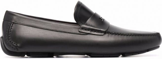 Ferragamo Loafers met logo Zwart