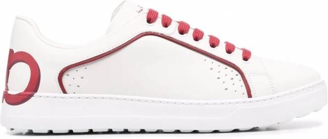 Ferragamo Manhattan sneakers met Gancini print Wit