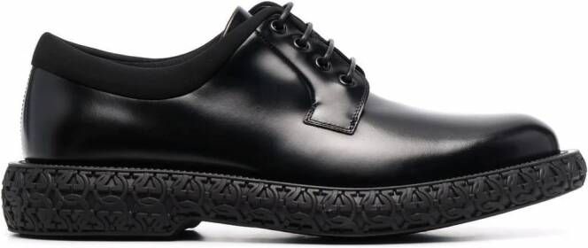 Ferragamo Mark leren derby schoenen Zwart