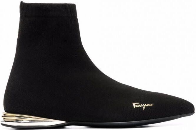 Ferragamo Missy laarzen met logo Zwart