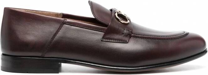 Ferragamo Ottone Gancini loafers met gesp Paars