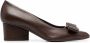 Ferragamo Pumps met strikdetail Bruin - Thumbnail 1