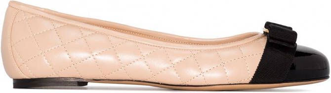 Ferragamo Gewatteerde ballerina's Beige