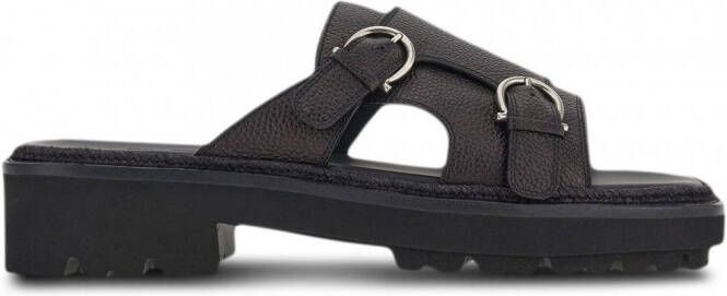 Ferragamo Sandalen met Gancini-gesp Zwart