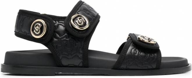 Ferragamo Sandalen met logoplakkaat Zwart