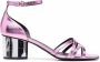 Ferragamo Sandalen met spiegelende hak Roze - Thumbnail 1