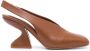 Ferragamo Sloane pumps met chunky hak Bruin - Thumbnail 1