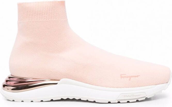 Ferragamo Sneakers met logo Roze