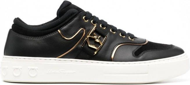 Ferragamo Sneakers met logoplakkaat Zwart