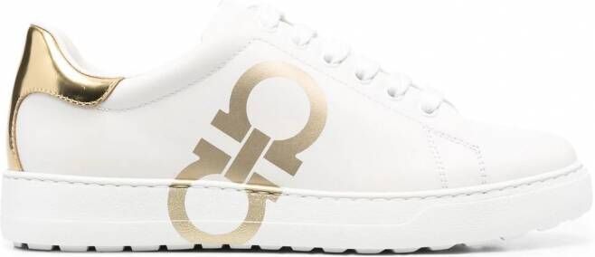 Ferragamo Sneakers met logoprint Wit