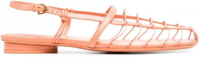 Ferragamo Slingback sandalen met bandjes Oranje